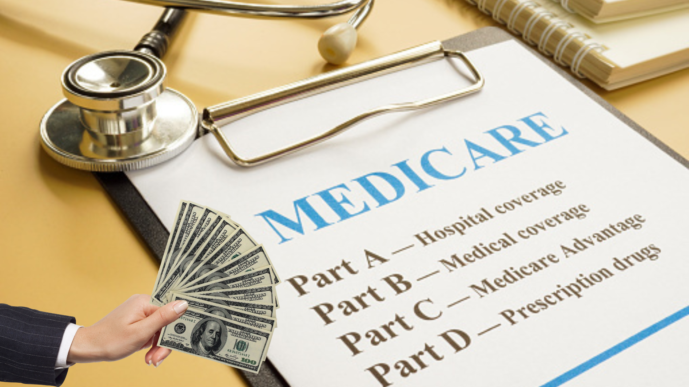 Medicare cost stock image